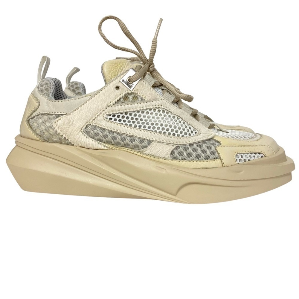1017 ALYX 9SM Mono Hiking Sneakers Mens 6 - 6.5 Euro 39 White Beige Calf Hair
